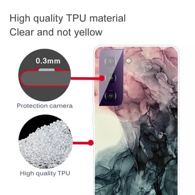 SKALO Samsung S21 FE Marmori TPU kuori - #1
