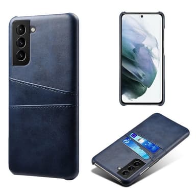 SKALO Samsung S21 FE PU-nahkainen Korttikotelo - Sininen