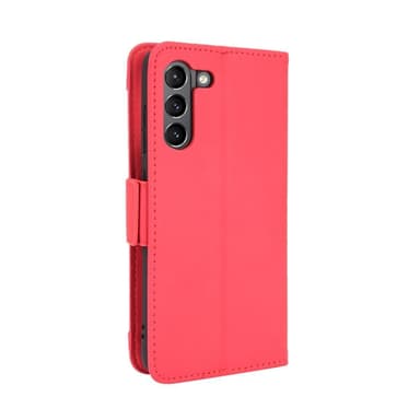 SKALO Samsung S21 FE 6-lokeroa Lompakkokotelo - Punainen