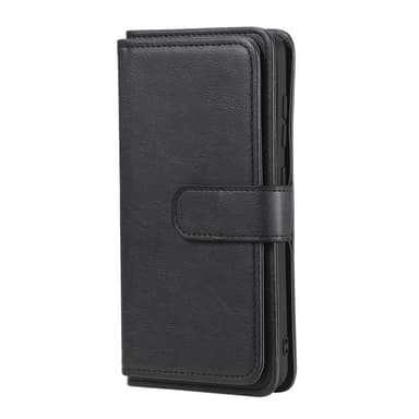 SKALO Samsung S21 FE 10-lokeroa Lompakkokotelo - Musta