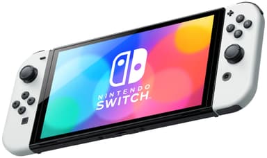 Nintendo Switch OLED pelikonsoli + valkoiset Joy-Con ohjaimet EU