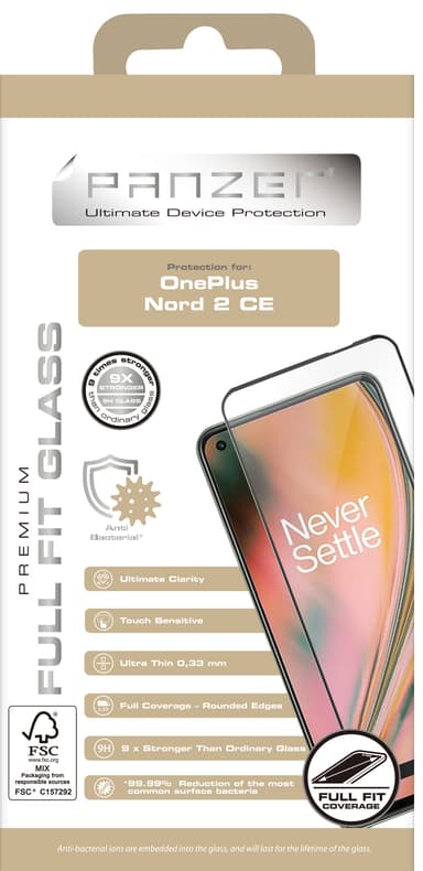 Panzer Full-Fit OnePlus Nord CE 2 näytönsuoja