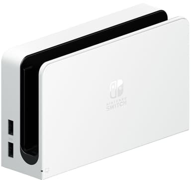 Nintendo Switch OLED pelikonsoli + valkoiset Joy-Con ohjaimet EU