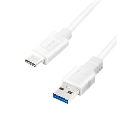 Logilink USB 3.2 Gen 1x1 -kaapeli CU0174 1 m, valkoinen, USB-A-uros, USB-C-uros