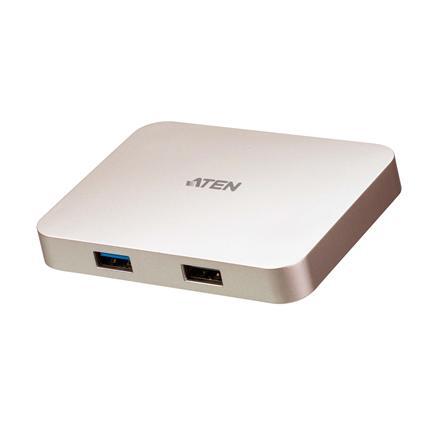 Aten USB-C 4K Ultra Mini -telakka ja Power Pass-through USB 3.0 (3.1 Gen 1) -porttien määrä 1, USB 2.0 -porttien määrä 1, HDMI-porttien määrä 1, USB 3.0 (3.1 Gen 1) C-tyypin porttien määrä 1