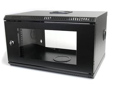 StarTech.com RK619WALLGB, Seinään asennettava laitekehikko, 6U, 50 kg, Näppä
