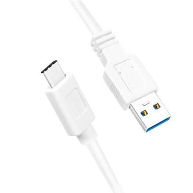 Logilink USB 3.2 Gen 1x1 -kaapeli CU0174 1 m, valkoinen, USB-A-uros, USB-C-uros