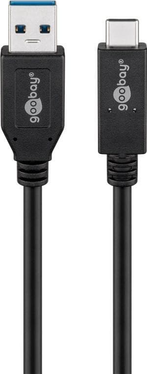 USB-Câ„¢-kaapeli (USB 3.1 Generation 2, 3A), musta