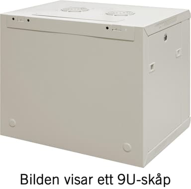TOTEN, 19 "seinäkaappi, 12U, 600x450, lasiovi, valkoinen