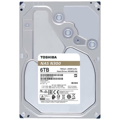 Toshiba N300 3,5" sisäinen NAS-kovalevy (6 TB)