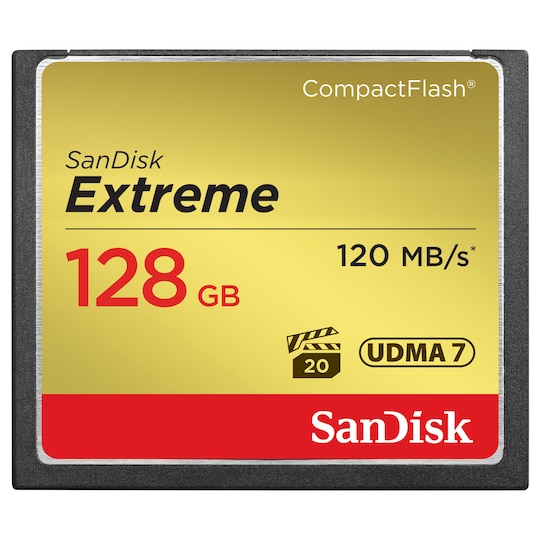 SanDisk CompactFlash Extreme muistikortti (128 GB)