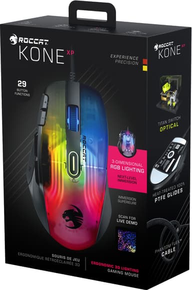 Roccat Kone XP RGB pelihiiri (musta)