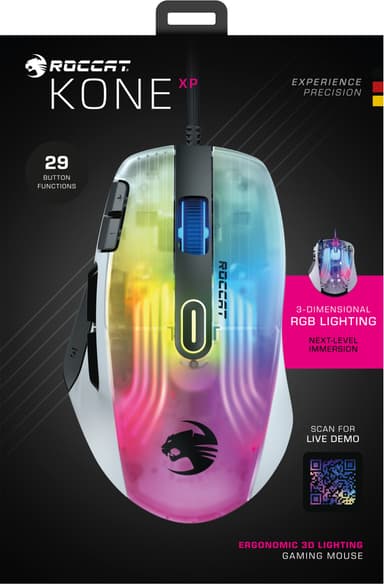Roccat Kone XP RGB pelihiiri (valkoinen)