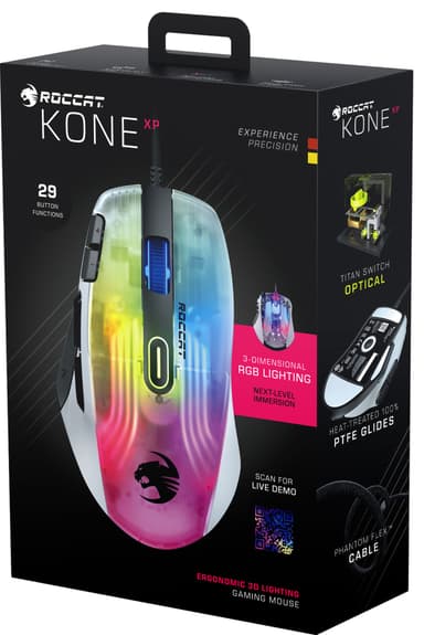 Roccat Kone XP RGB pelihiiri (valkoinen)