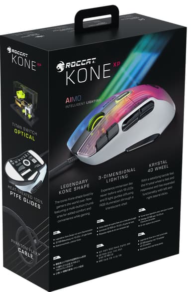 Roccat Kone XP RGB pelihiiri (valkoinen)