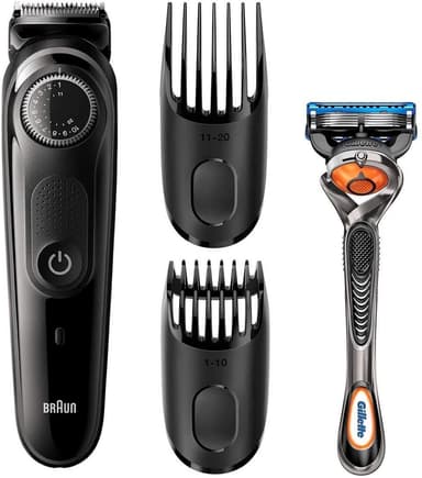 Braun partatrimmeri BT3242 johdoton, Käyttöaika (max) 80 min, Pituusaskelmien määrä 39, Parranajopäiden/terien määrä 1, Musta