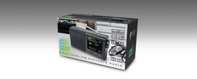 Muse-kannettava radio M-117 DB Kannettava, musta, FM, DAB/DAB+