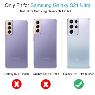 Linssinsuojus Samsung S21 Ultralle 3-pakkaus musta