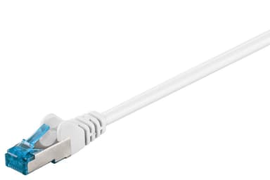 Goobay CAT 6A patch-kaapeli, S/FTP (PiMF), valkoinen