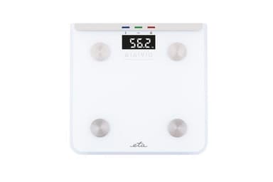 ETA -asteikot Laura ETA078190000 Kehon analysaattori, Suurin paino (kapasiteetti) 180 kg, Tarkkuus 100 g, Valkoinen