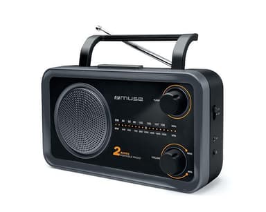 Muse 2-kaistainen kannettava radio M-06DS Harmaa, AUX in