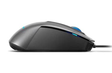 Lenovo IdeaPad Gaming M100 RGB -pelihiiri, musta, ergonominen  2 vyöhykkeen RGB  7 värin kiertävä taustavalo  Raportointinopeus 1000 rps, langallinen USB 2.0: n kautta