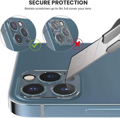 iPhone 13 Pro / iPhone 13 Pro Max kameran linssinsuojus karkaistu lasi 2 kpl