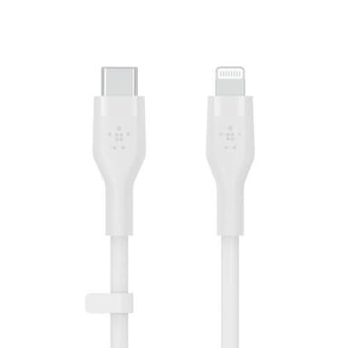 BOOST CHARGE USB-C to LTG Silicon 1m, valkoinen