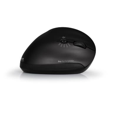PORT CONNECT Oikeakätinen ladattava ergonominen hiiri 2 vuotta, musta, langaton