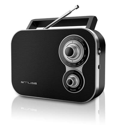 Muse M-051R Musta, 2-kaistainen kannettava radio,