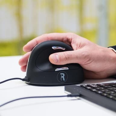 R-Go HE Mouse, Ergonomiska mus, Medium (ovan 185mm), Höger,