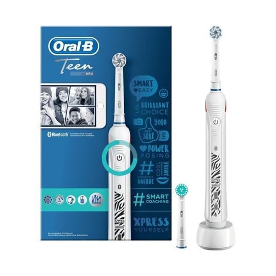 Oral-B hammasharja teini, ladattava, lapsille, Käyttöaika 2 min, mukana tulevien harjaspäiden lukumäärä 2, hampaiden harjaustilat 1, valkoinen