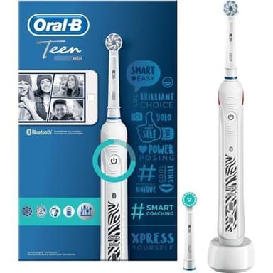 Oral-B hammasharja teini, ladattava, lapsille, Käyttöaika 2 min, mukana tulevien harjaspäiden lukumäärä 2, hampaiden harjaustilat 1, valkoinen