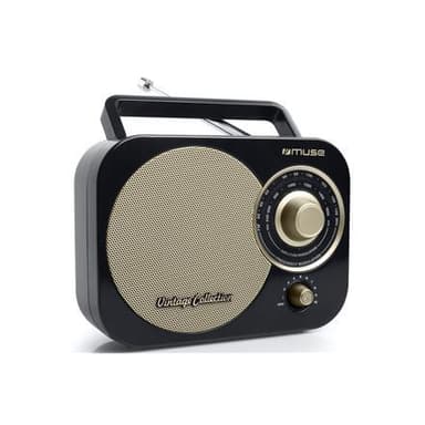 Muse Kannettava radio M-055RB Musta/Kulta, AUX-tulo