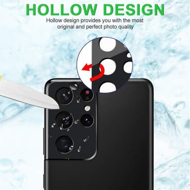 Linssinsuojus Samsung S21 Ultralle 3-pakkaus musta