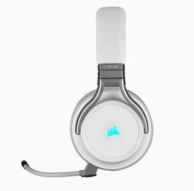 Corsair High-Fidelity -pelikuulokkeet VIRTUOSO RGB WIRELESS Sisäänrakennettu mikrofoni, valkoinen, korvan päällä