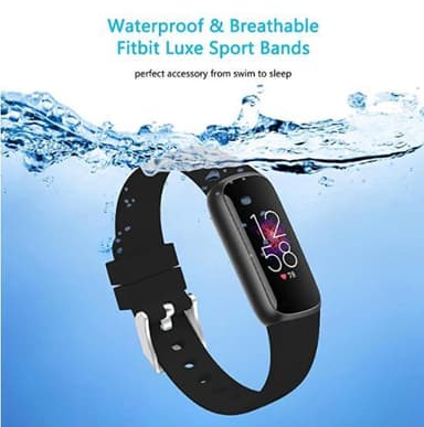 Fitbit Luxe Rannekoru rannekoru silikoni Musta (S)