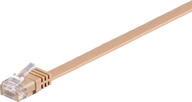 CAT 6 Flat-patch-kaapeli, U/UTP, vaaleanruskea
