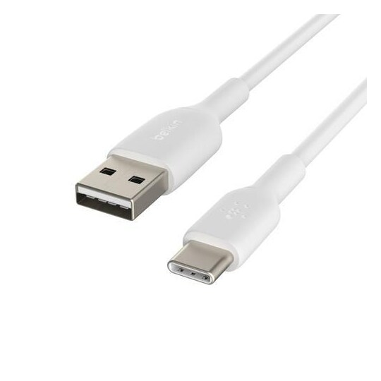 BOOST CHARGE USB-AUSB-C-kaapeli, 2M, valkoinen