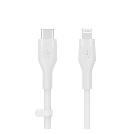 BOOST CHARGE USB-C to LTG Silicon 3m, valkoinen