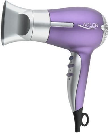 Adler hiustenkuivaaja AD 2218 1500 W, lämpötila -asetusten lukumäärä 3, violetti/hopea