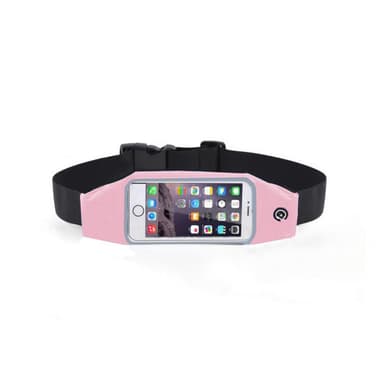 Urheiluhihna, jossa kännykkäteline Medium Pink