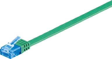 CAT 6A litteä patch-kaapeli U/UTP, vihreä