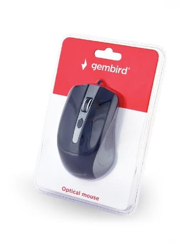 Gembird MUS-4B-01-GB optinen hiiri, harmaa/musta, USB