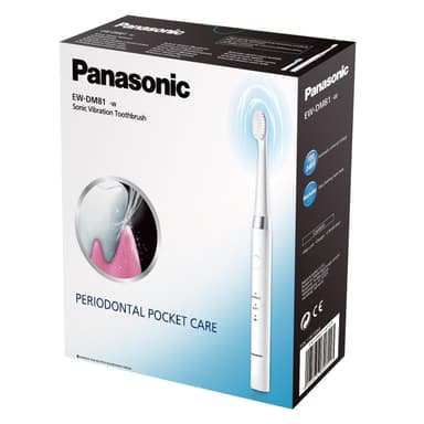 Panasonic Hammasharja EW-DM81 Ladattava, Aikuisille, Mukana olevien harjaspäiden lukumäärä 2, Hampaiden harjaustilat 2, Valkoinen