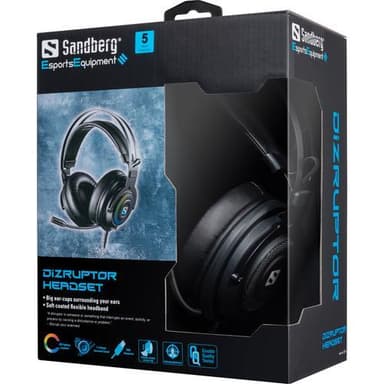 Dizruptor Gaming Headset USB 7.1, musta