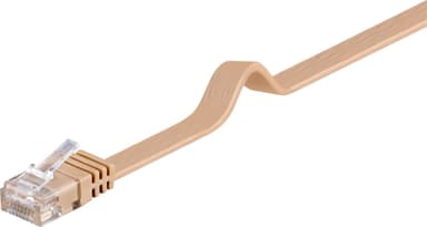 CAT 6 Flat-patch-kaapeli, U/UTP, vaaleanruskea