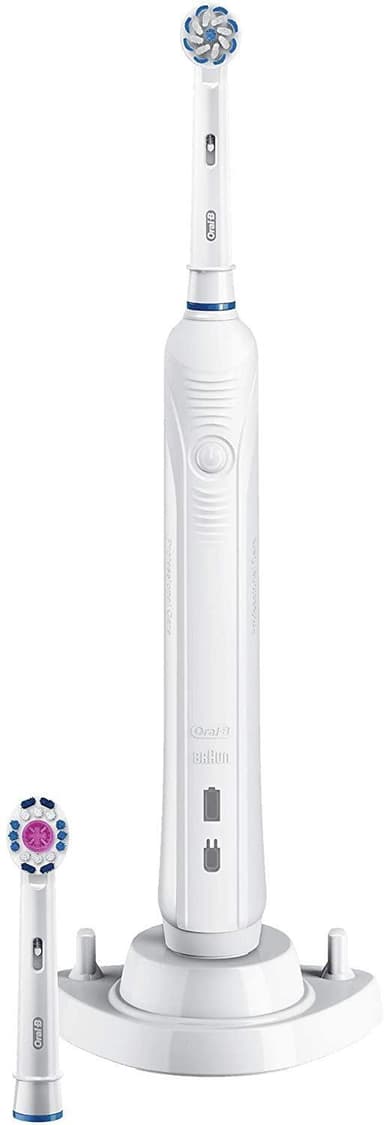 Oral-B Hammasharja PRO 900 Sensi Ultrathin Ladattava, Aikuisille, Käyttöaika 7 päivää min, Mukana olevien harjaspäiden lukumäärä 2, Hampaiden harjaustilat 3, Sonic-tekniikka, Valkoinen