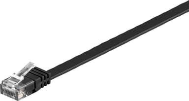 CAT 6 platt patchkabel, U/UTP, svart