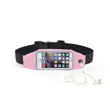 Urheiluhihna, jossa kännykkäteline Medium Pink